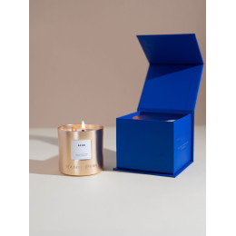 Vela Mensaje Grabado Flor de Naranjo Azul 190 gr