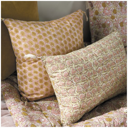 INTERIEUR-DECORATION|Coussin FLORA roseBLANC D'IVOIRECoussins
