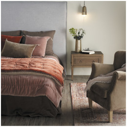 INTERIEUR-DECORATION|Coussin MATTEO orange brûléBLANC D'IVOIRECoussins