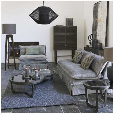 Light grey velvet LEO sofa - Parfum d'intérieur bougie parfumée et...