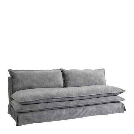 Light grey velvet LEO sofa - Parfum d'intérieur bougie parfumée et...