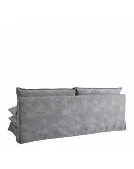 Sofá LEO de terciopelo gris claro