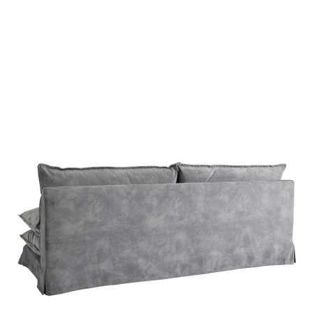 Light grey velvet LEO sofa - Parfum d'intérieur bougie parfumée et...