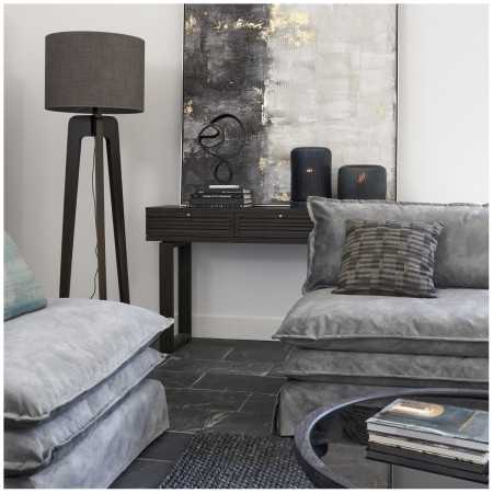 Light grey velvet LEO sofa - Parfum d'intérieur bougie parfumée et...