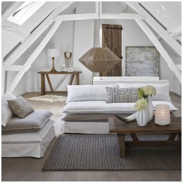 White and grey LEO sofa