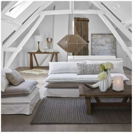 White and grey LEO sofa - Parfum d'intérieur bougie parfumée et di...