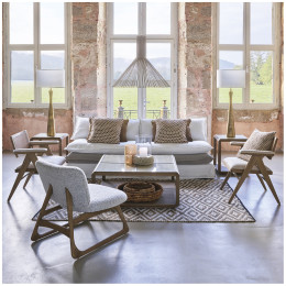 Weiß und grau LEO Sofa