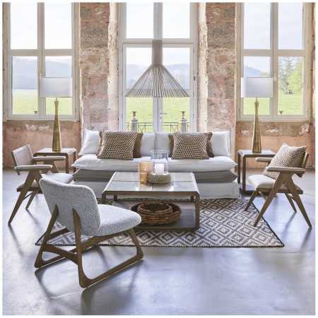 Weiß und grau LEO Sofa - Parfum d'intérieur bougie parfumée et dif...