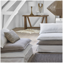 White and grey LEO sofa