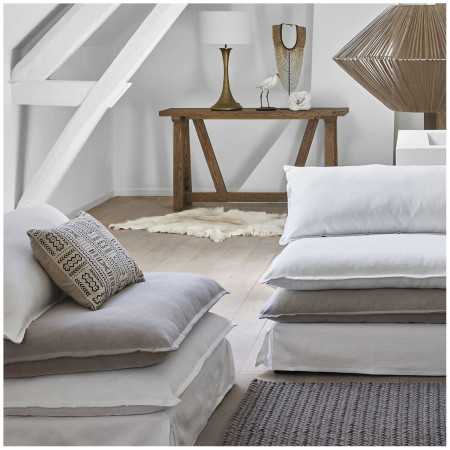 Weiß und grau LEO Sofa - Parfum d'intérieur bougie parfumée et dif...