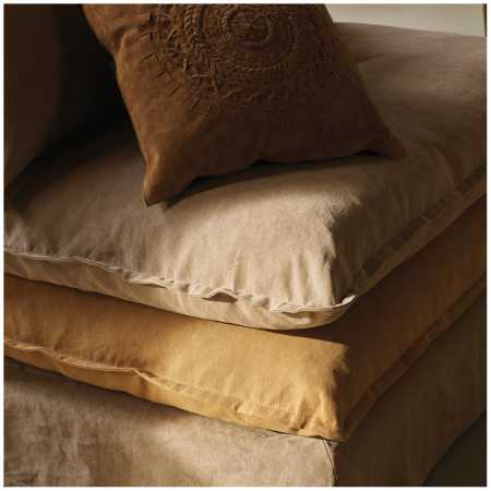 LEO caramel and ochre sofa