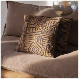 LEO caramel and ochre sofa