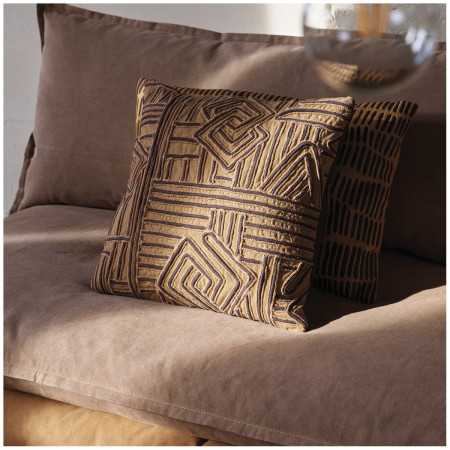 LEO caramel and ochre sofa