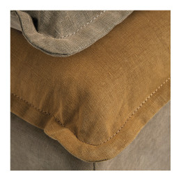 LEO caramel and ochre sofa