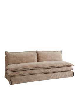 LEO chestnut velvet sofa