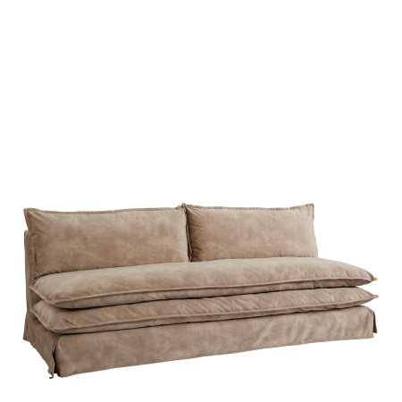 LEO chestnut velvet sofa