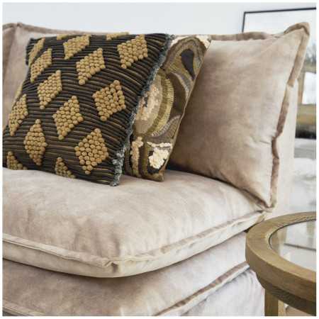 LEO chestnut velvet sofa