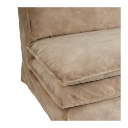 LEO chestnut velvet sofa