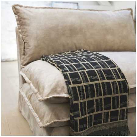 LEO chestnut velvet sofa