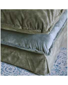 INTERIEUR- DECORATION|Sofa LEO velvet foam and gray blueBLANC D'IVOIRESofas