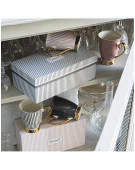 INTERIEUR- DECORATION|Box of 2 Mugs Madame de Récamier blackMATHILDE MCups and teapots