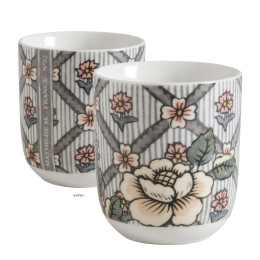 Doos met 2 kopjes 2 dienbladen Madame de Pompadour