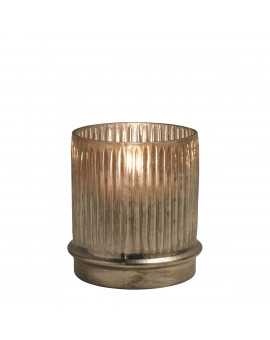 Photophore vase Golden Striated