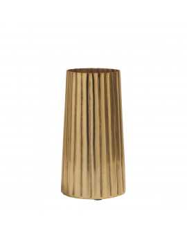 INTERIEUR- DECORATION|Photophore vase Striated golden oxidizedBLANC D'IVOIREVotives and Lanterns
