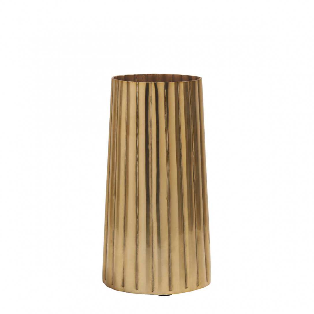 INTERIEUR- DECORATION|Golden Striated VaseBLANC D'IVOIREVotives and Lanterns