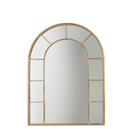 INTERIEUR-DECORATION|Mirror Arch glass roof small modelMATHILDE MMirrorsSuccumb to the mirror Arche aged brass finish and its classic design revisited. This timeless mirror with rounded shapes on the top will offer an illusion of grandeur and depth to your room.