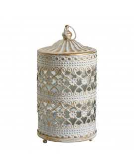 INTERIEUR- DECORATION|Photophore vase Golden StriatedBLANC D'IVOIREVotives and Lanterns