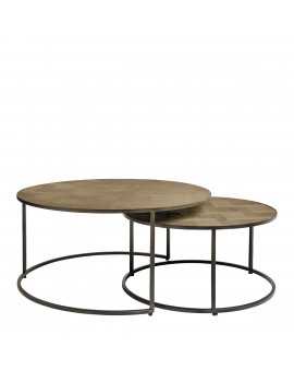 Set 2 round coffee tables AMELIE