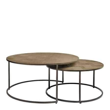 Set 2 round coffee tables AMELIE