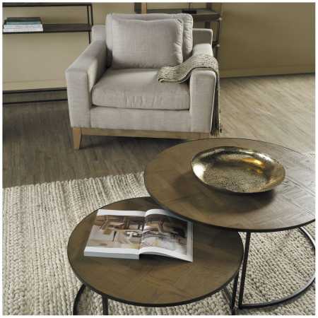 Set 2 round coffee tables AMELIE