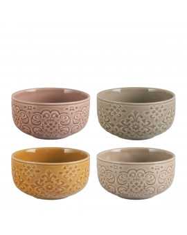 Set of 4 bowls in Bella Terra porcelain