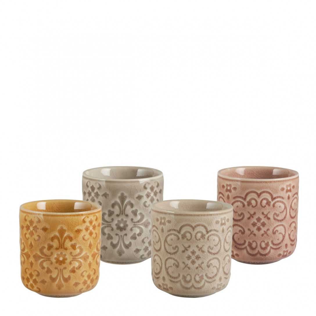 Set of 4 porcelain coffee cups Bella Terra