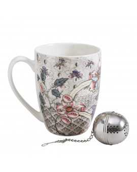 Taza de caja y bola de té Madame de Pompadour