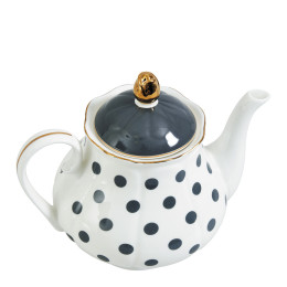 Théière Madame de Récamier pois gris