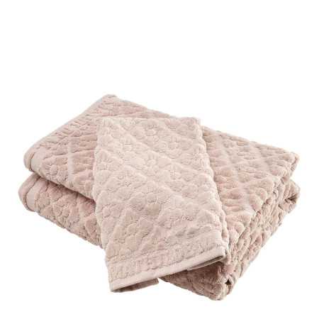 Bath towel Softness Floral pink - Parfum d'intérieur bougie parfum...