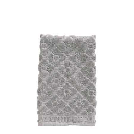 Guest towel Softness Floral gray - Parfum d'intérieur bougie parfu...