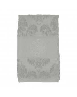 Bath towel Grey embroidery