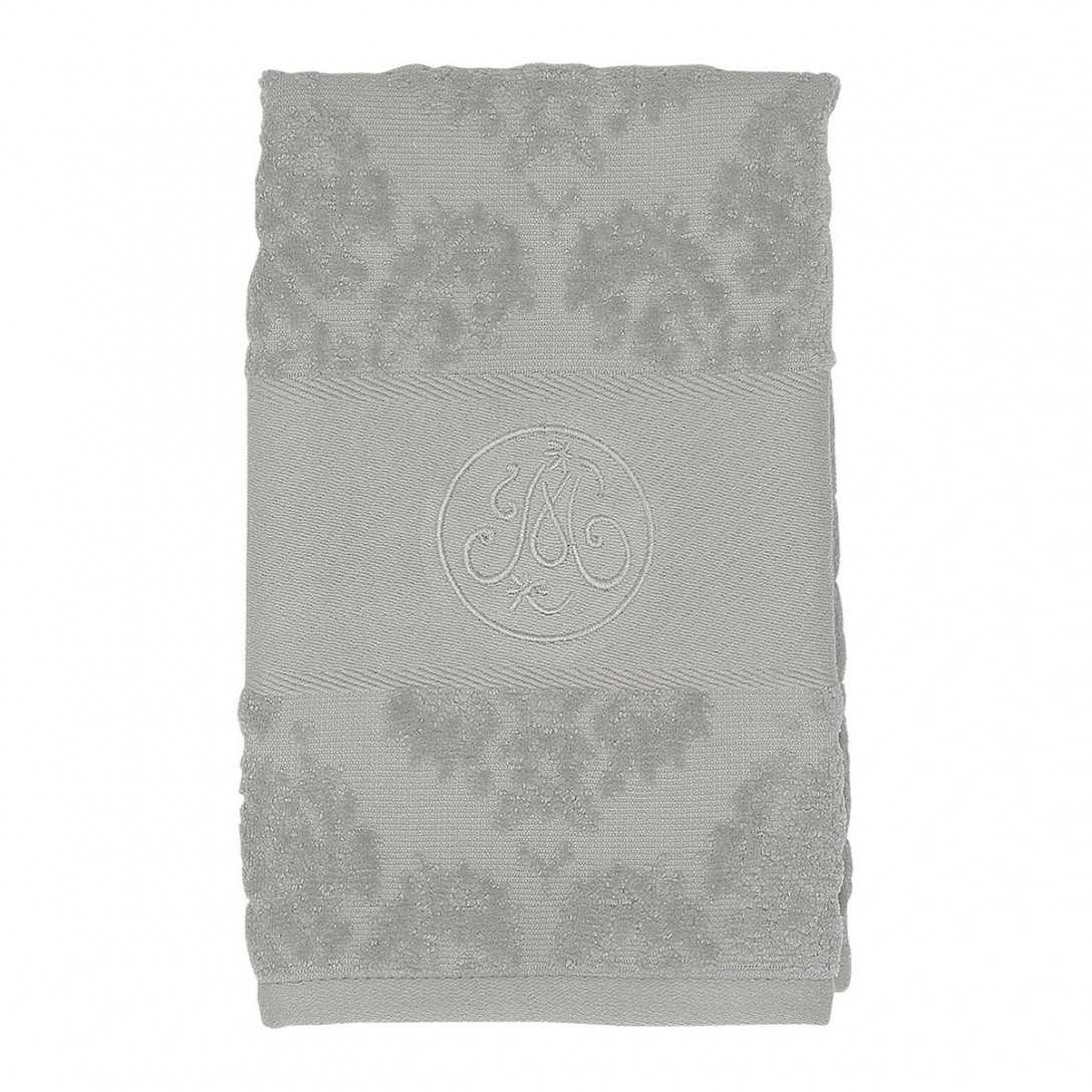 Bath towel Grey embroidery