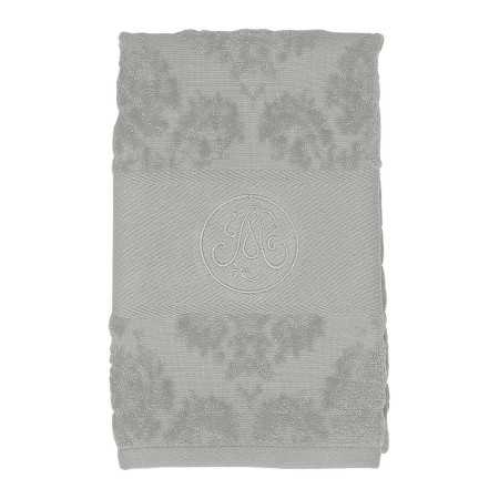 Bath towel Grey embroidery