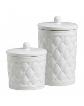 INTERIEUR- DECORATION|Set of 2 cotton pots Paradis FleuriMATHILDE MCotton pots