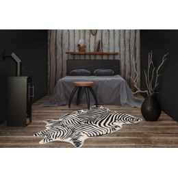 Teppich aus Zebrafell