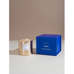 Vela Mensaje Grabado Flor de Naranjo Azul 190 gr