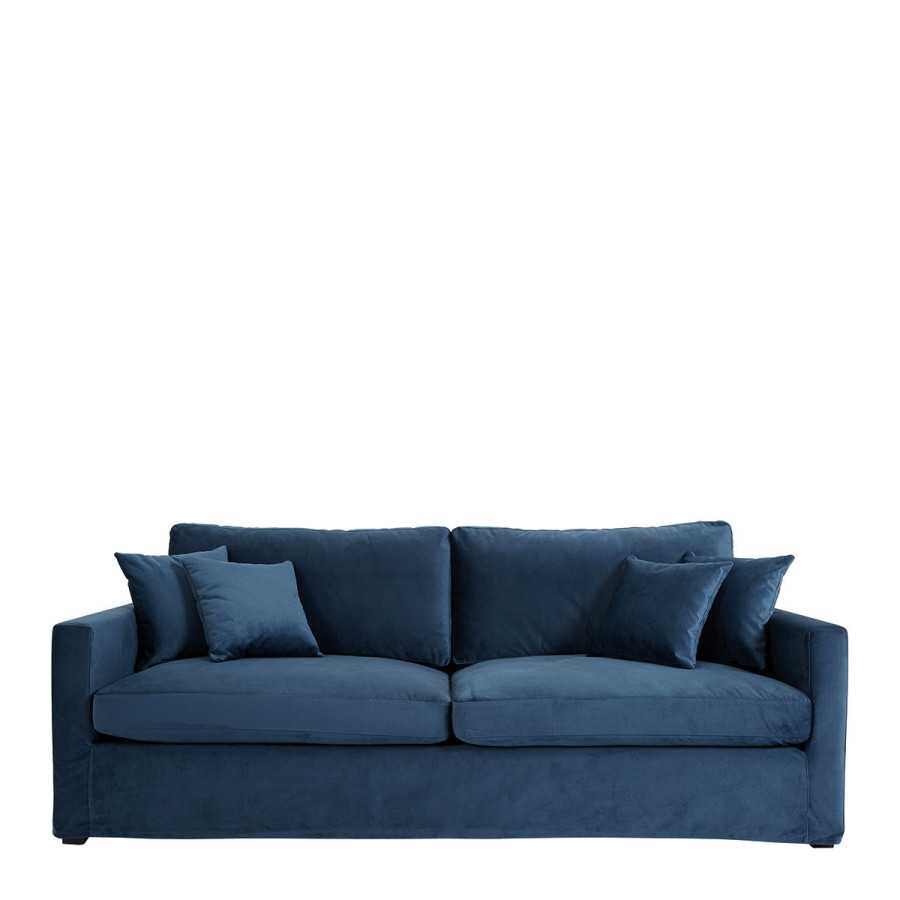 INTERIEUR-DECORATION|Blue ANGIE sofaBLANC D'IVOIRESofasComfort and elegance are invited into your living room with the ANGIE sofa in midnight blue velvet. This must-see play will be the scene of unforgettable moments, with family or friends.