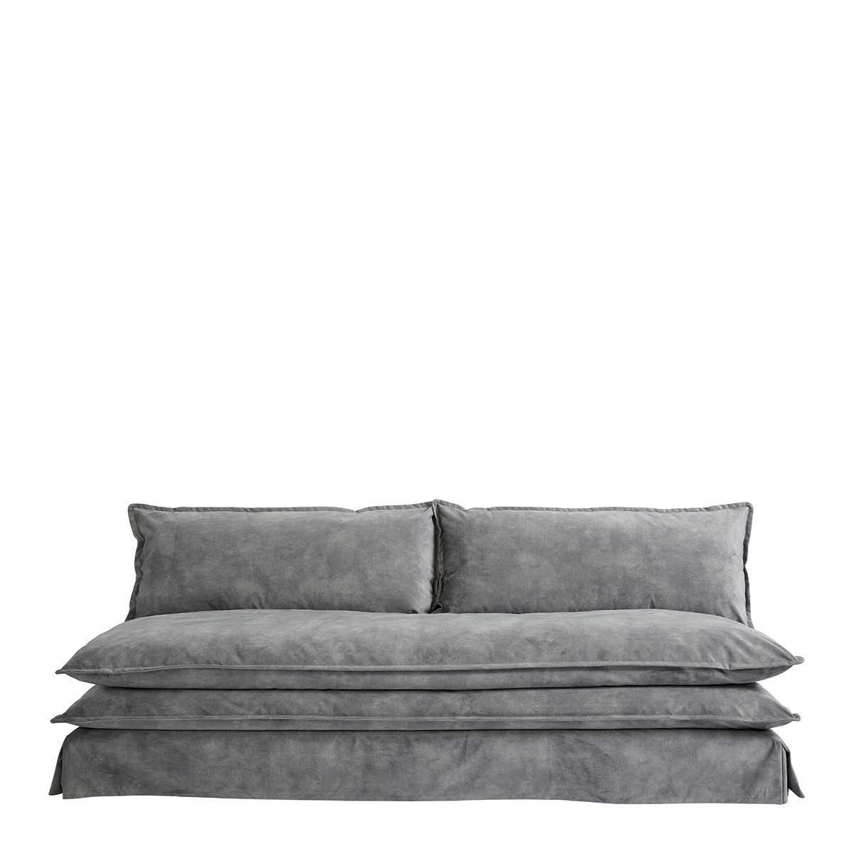 Light grey velvet LEO sofa - Parfum d'intérieur bougie parfumée et...