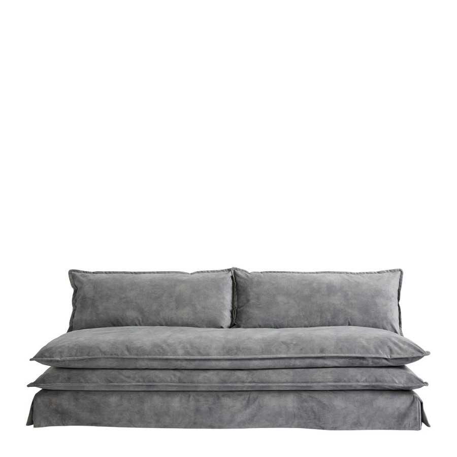 Light grey velvet LEO sofa - Parfum d'intérieur bougie parfumée et...