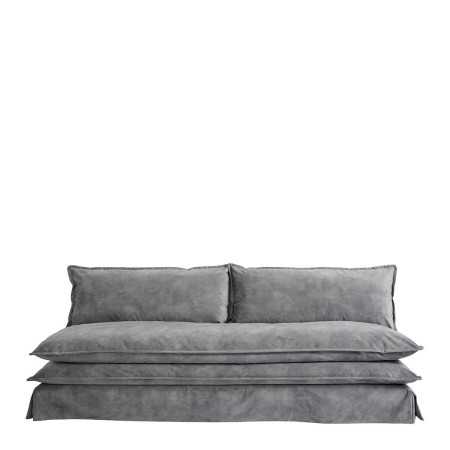 Light grey velvet LEO sofa - Parfum d'intérieur bougie parfumée et...